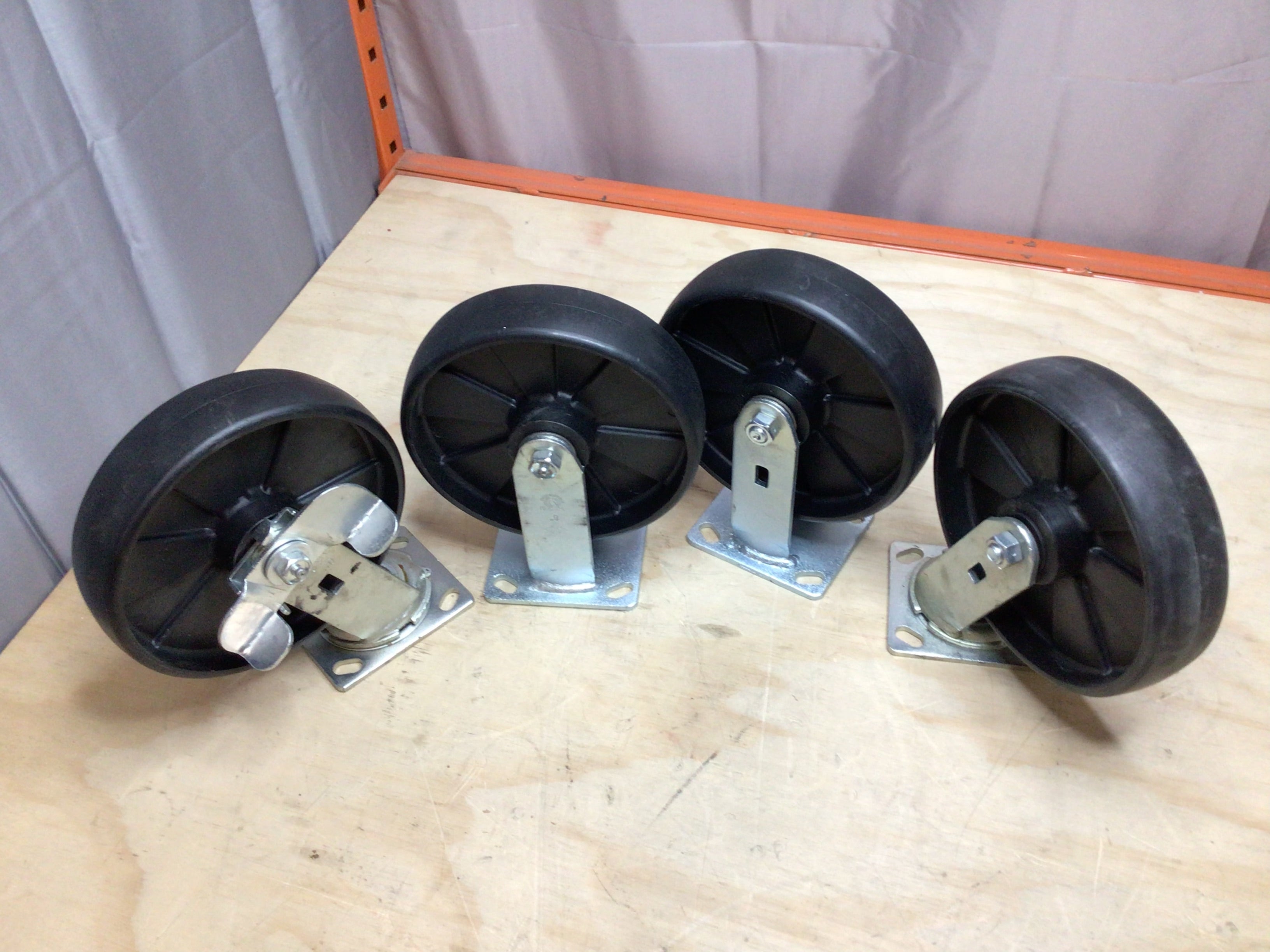 8x2 Glass Filled Nylon Caster Kit Wheel Diameter 8 in Casters (8138047521006)